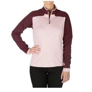 5.11 Tactical Rapid Half Zip Pink Pullover High Neck Sweater Women’s S EUC